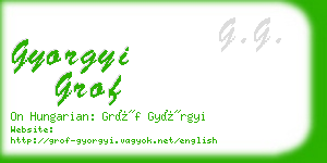 gyorgyi grof business card